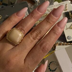 Nordstrom Gold and Cream Statement Ring